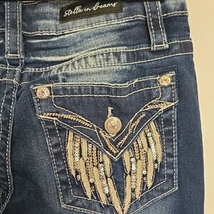 Embroidered Denim Jeans